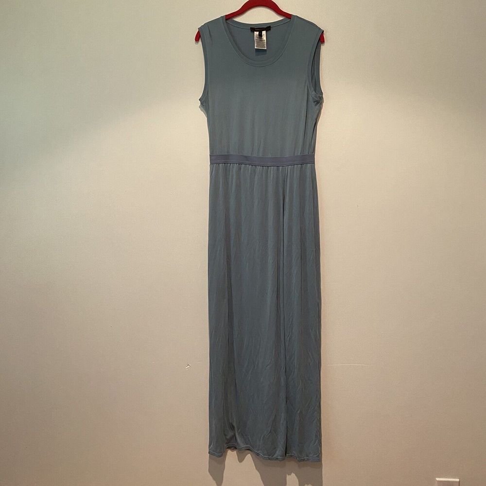 BCBGMAXAZRIA Mylie Maxi Dress M Blue Sleeveless‎ Tank Modal Knit Womens